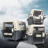 Pet Carrier Crate with Full Metal Mesh