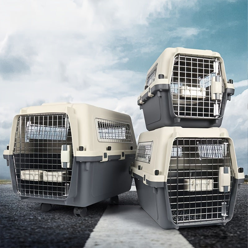 Pet Carrier Crate with Full Metal Mesh