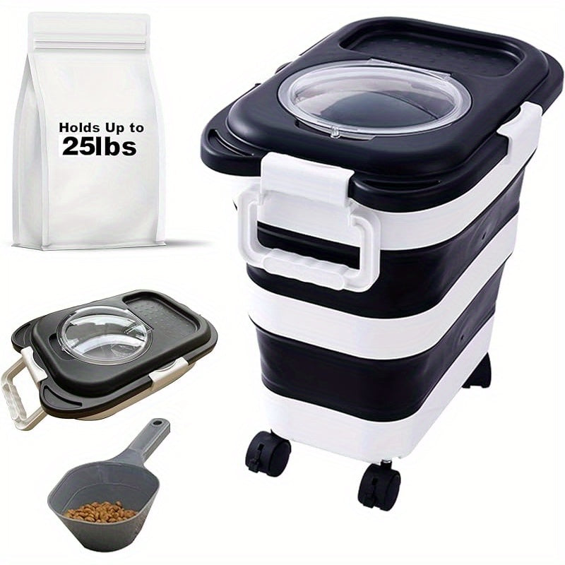 Foldable Food Container of 11,3 Kg with Travel Bowl and Scoop
