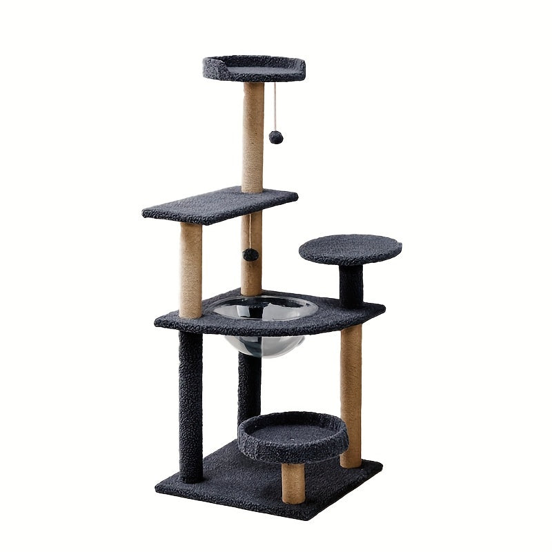 Multi-Level Cat Tree with Platforms, Scratching Posts and Toy