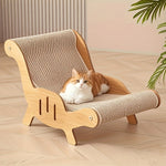 Cat Scratching Chair with Sisal Rope and Elevated Backrest