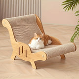 Cat Scratching Chair with Sisal Rope and Elevated Backrest