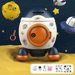 Rocket Piggy Bank - Lock and Key Money Box