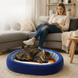 Round Sisal Rope Cat Scratcher Bed With Wooden Stand