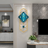 Vertical Wall Clock - Metal Frame and Solid Wood Dial