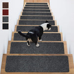 Adhesive Stair Treads - Polyester Anti-Slip Carpet Pack