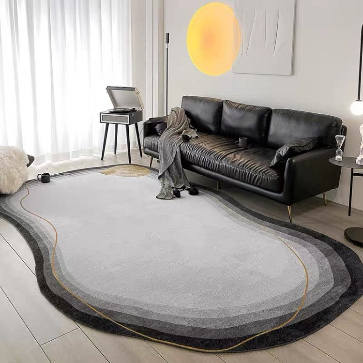 Irregular Area Rug - Polyester with TPR Non-Slip Backing