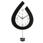 Water Drop Wall Clock - Metal Pendulum with Silent Sweep Movement