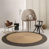 Round Jute Rug - Braided Reversible Area Rug 45-120 Cm