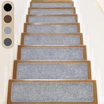 Adhesive Stair Treads - Polyester Anti-Slip Carpet Pack