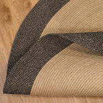 Round Jute Rug - Braided Reversible Area Rug 45-120 Cm
