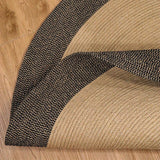Round Jute Rug - Braided Reversible Area Rug 45-120 Cm