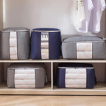Large Clothes Storage Bags - Non-Woven Fabric 90 L or 100 L Set of 3