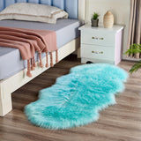 Faux Sheepskin Area Rug - Fluffy Non-Slip Suede Backing
