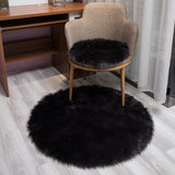 Round Faux Sheepskin Rug - Fluffy Pile with Suede Backing 60 - 180 Cm
