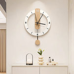 Solid Wood Wall Clock - Silent Sweep Pendulum