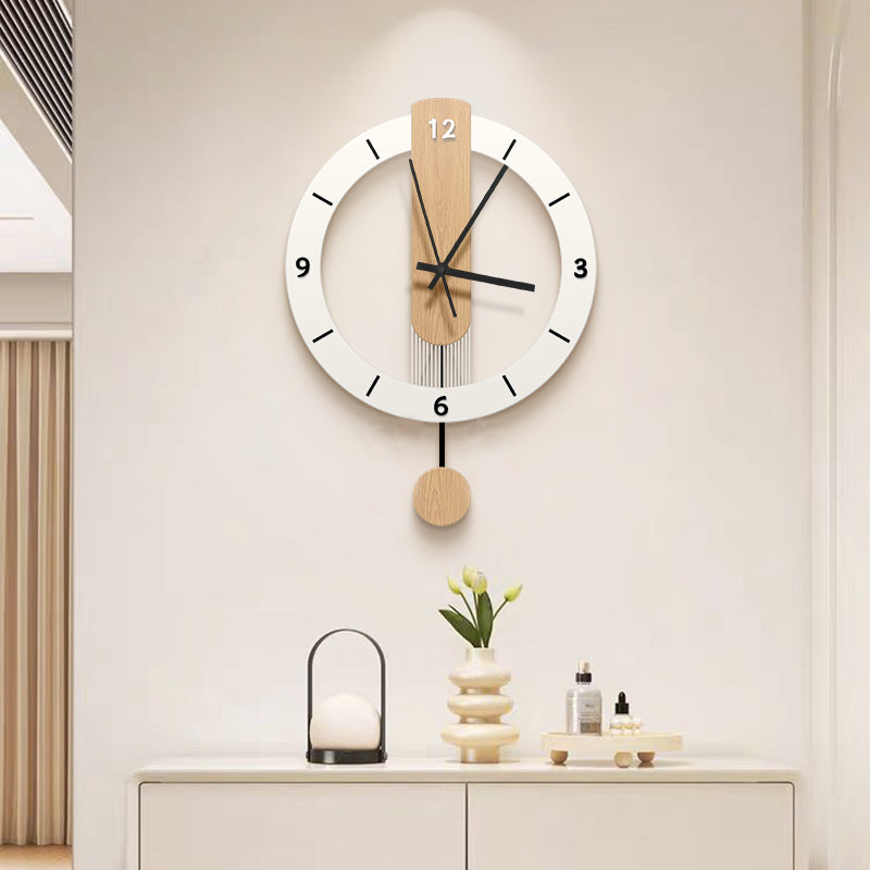 Solid Wood Wall Clock - Silent Sweep Pendulum