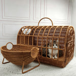 Woven Plastic Pet Storage Baskets Set of Two