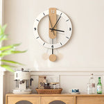 Solid Wood Wall Clock - Silent Sweep Pendulum