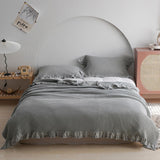 Cotton Bed Throw Blanket - Lightweight Waffle Weave Design