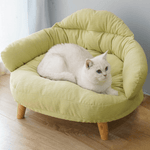 Green Plush Pet Sofa With Removable Washable Cover