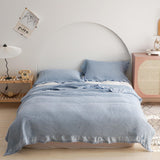 Cotton Bed Throw Blanket - Lightweight Waffle Weave Design