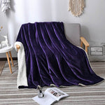 Reversible Sherpa Throw Blanket - Flannel and Fluffy Fleece