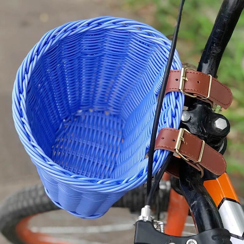 Wicker Front Handlebar Bike Basket for Kids