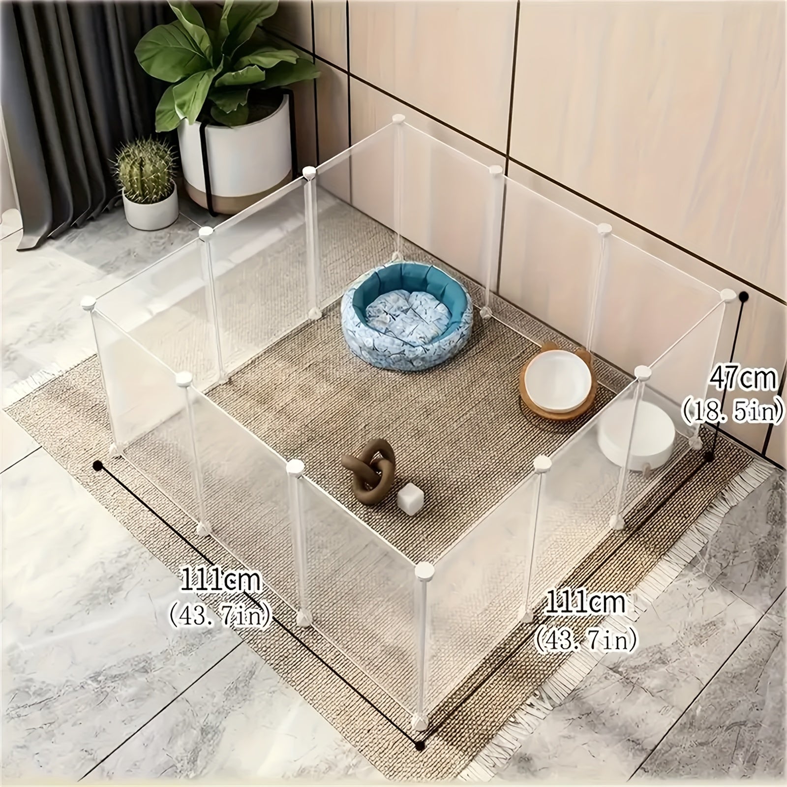 Modular Playpen for Small Pets with 12 Panels