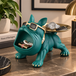 French Bulldog Butler - Polyresin Storage Tray Decoration