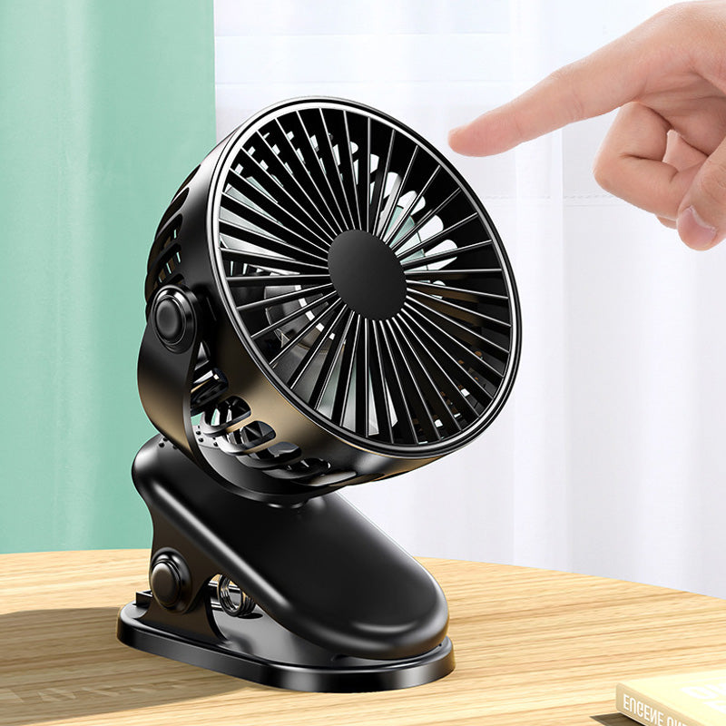Rechargeable Clip-On Mini Fan with Three Speeds