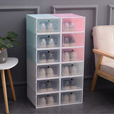 Stackable Shoe Storage Boxes - Transparent Front 6 or 10-Piece Set