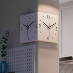 Sided Corner Wall Clock - Metal Sweep Design