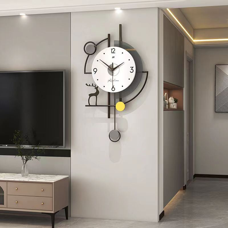 Decorative Wall Clock - Iron Frame Silent Sweep