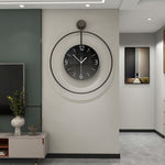 Round Wall Clock - Glass Dial with Silent Sweep Movement