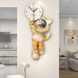 Astronaut Wall Clock - MDF Cartoon Design with Silent Sweep Movement