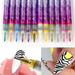 12-Colour Nail Art Drawing Pen Set