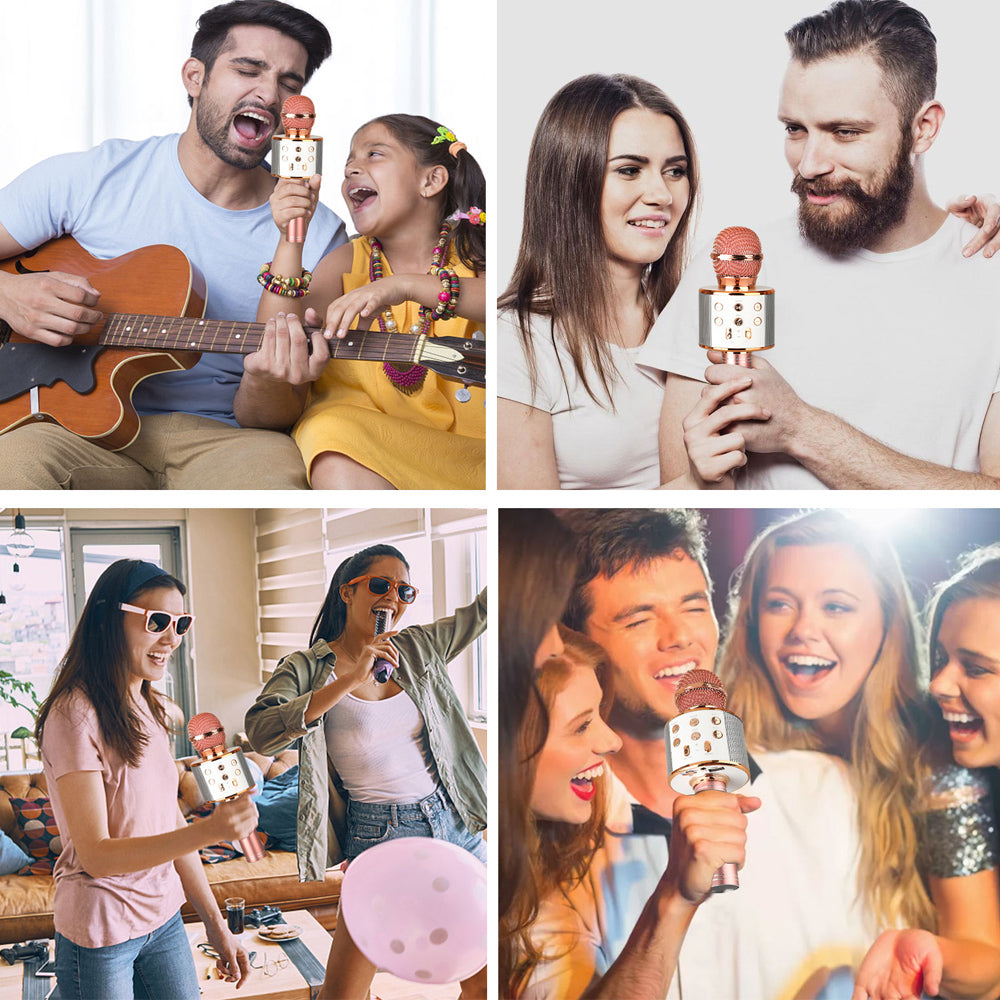 Rechargeable Wireless Bluetooth Karaoke Microphone for Everyday Listening and Travel