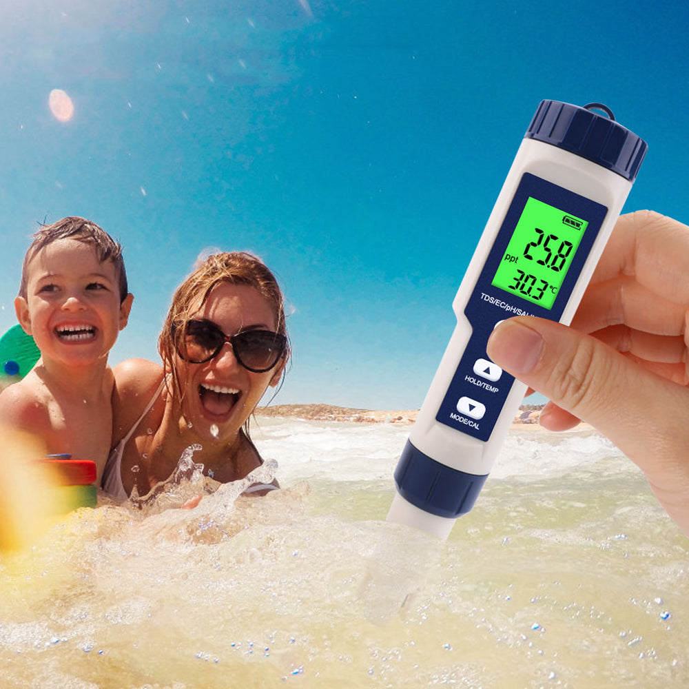 Digital 5-In-1 Water Quality Tester
