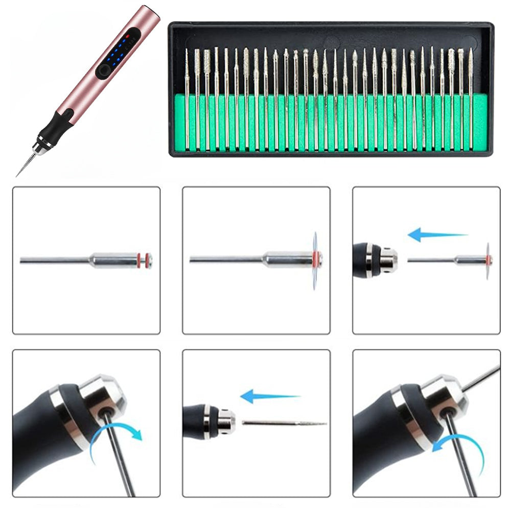 Rechargeable Variable-Speed Engraving Pen Kit for DIY and Repair Tasks