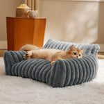 Soft Cat Sofa of Corduroy Fleece with Plush Lining