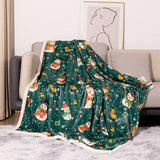Christmas Fleece Throw Blanket - Reversible 127 X 152 Cm