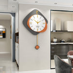 Geometric Pendulum Wall Clock - MDF Silent Sweep Movement Design
