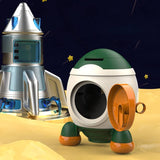 Rocket Piggy Bank - Lock and Key Money Box