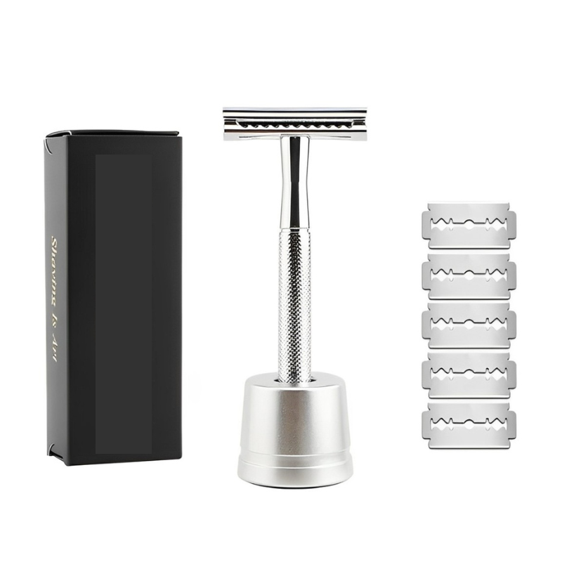 5-Blade Manual Razor with Replaceable Cartridges