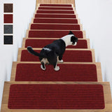 Adhesive Stair Treads - Polyester Anti-Slip Carpet Pack