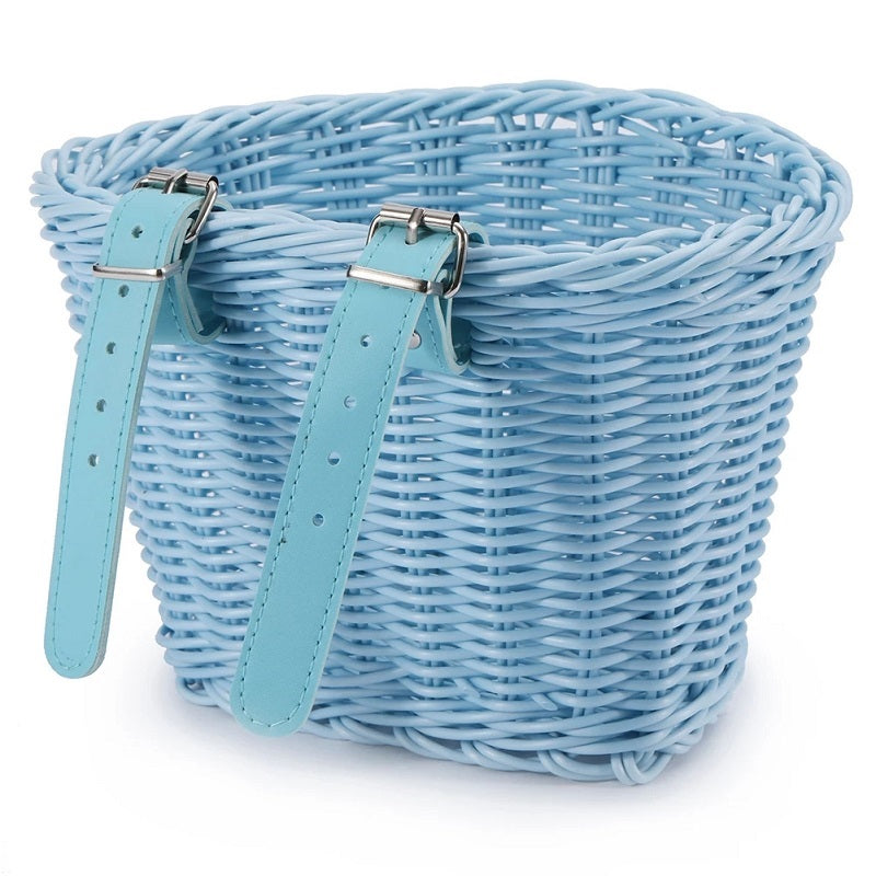 Wicker Front Handlebar Bike Basket for Kids