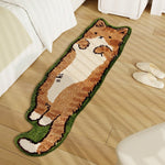Cat Shaped Area Rug - Tufted Polyester with TPR Backing