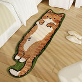 Cat Shaped Area Rug - Tufted Polyester with TPR Backing