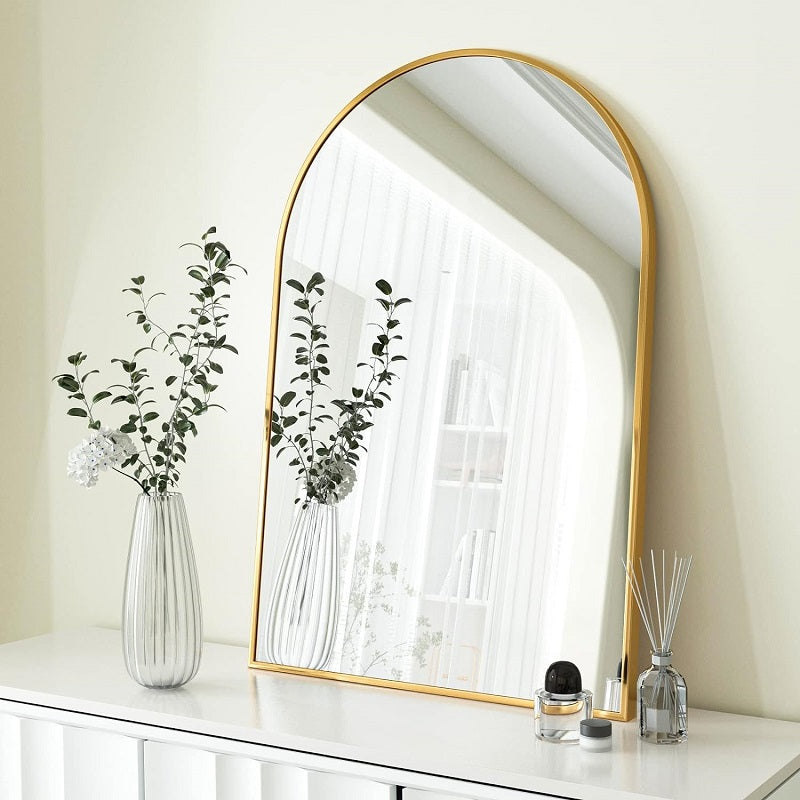 Arched Wall Mirror - Aluminium Frame for Modern Home Display